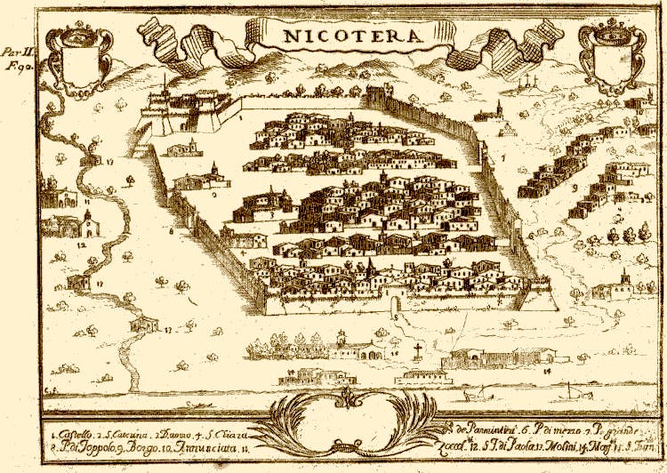 Mappa del 1699 di Nicotera